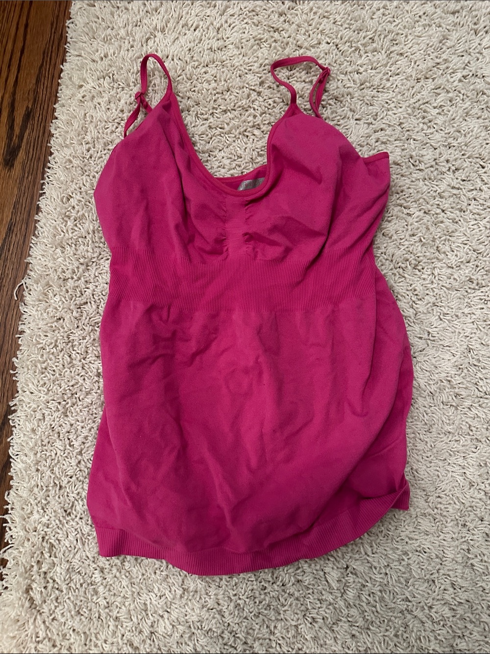 attention Bright Fuchsia Ribbed Camisole Tank Top